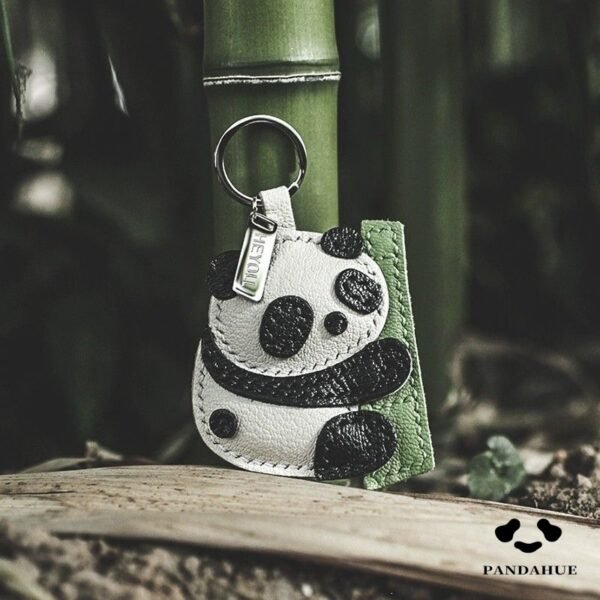 WechatIMG69 Panda Leather Pendant