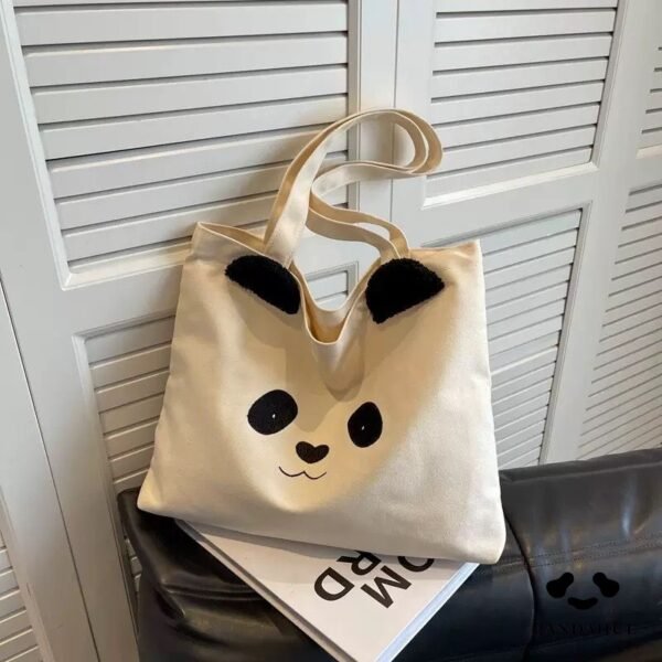 WechatIMG98 Panda Canvas Single-Shoulder Bag