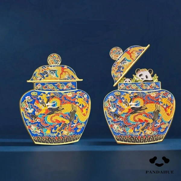 熊猫冰箱贴-2 Ming Dynasty Dragon Pattern Jar Fridge Magnet