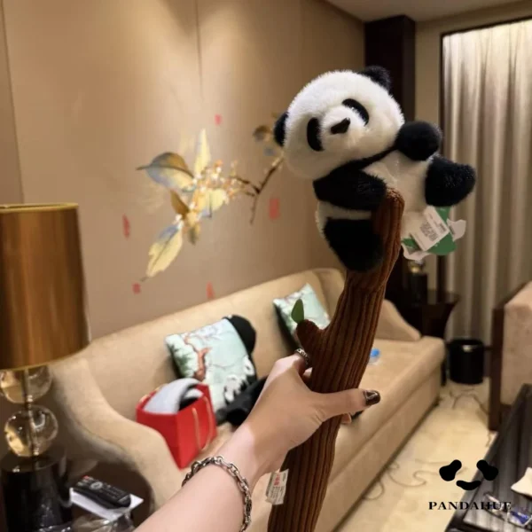 熊猫手杖 Flower Growing on Tree Plush Walking Stick