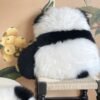 Panda Cushion Pillow - Cute Back Design with Real Wool, Multipurpose for Sofa & Seat