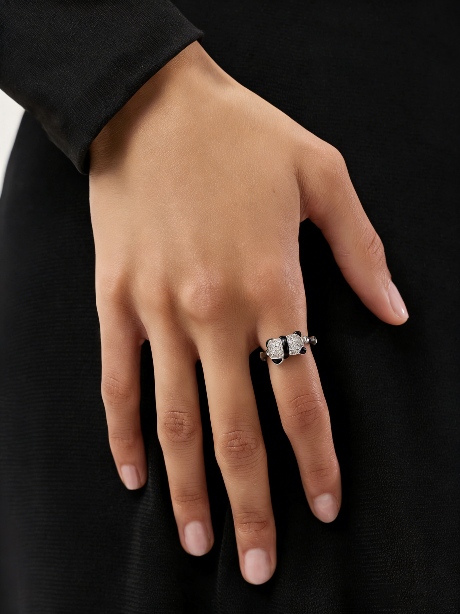 Panda Bamboo Open Ring