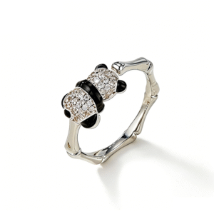Panda Bamboo Open Ring