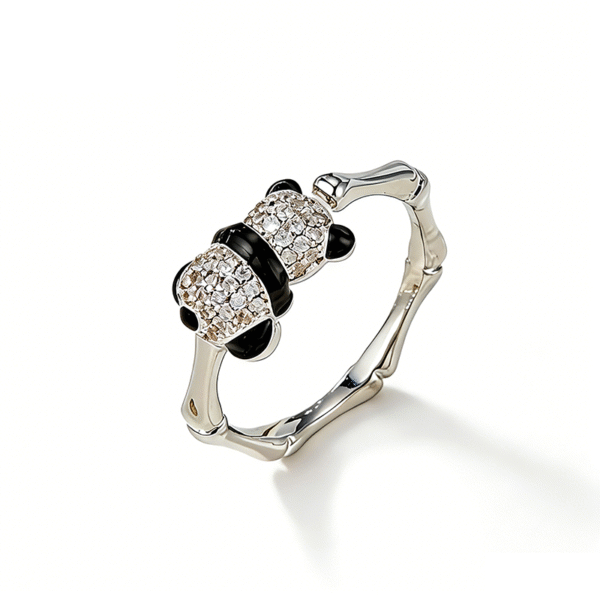Panda Bamboo Open Ring